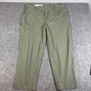 32 Degrees Cool Women's Stretch Twill Ankle Length Cropped Pant, Green XL